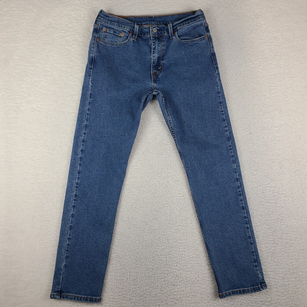 Levi's 502 Jeans Mens 30x30 Blue Slim Tapered Fit Medium Wash Denim